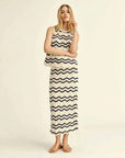 Northport Sweater Tank Beach Wave Stripe Natural Tops - Tanks Cartolina 