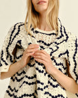 Hadwen Cardigan Beach Wave Stripe Natural Sweater - Cardigans Cartolina 