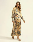 Claudia Skirt Lake Buff Floral