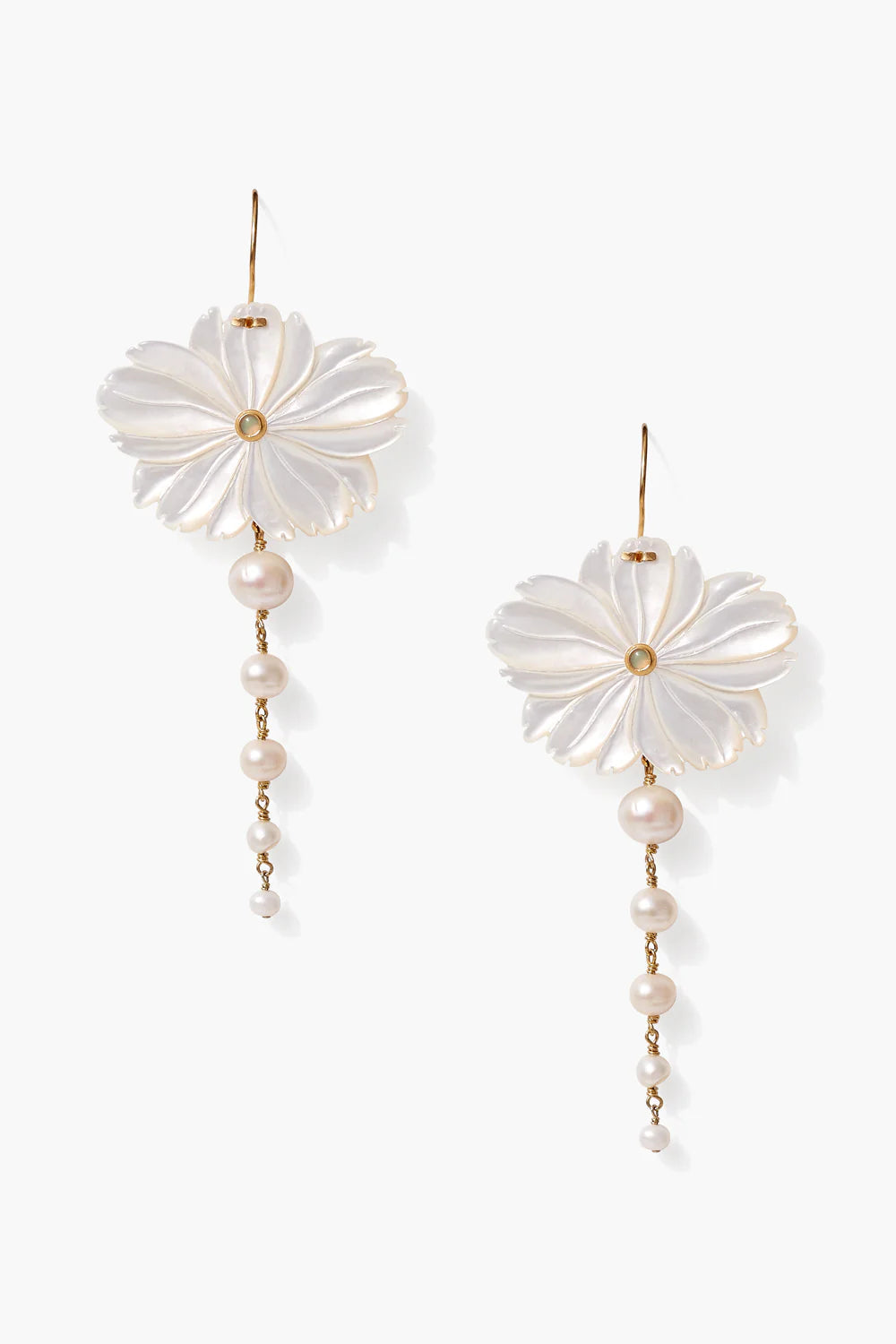 EG-5595LQ White MOP - MAGNOLIA DROP EARRINGS WHITE Earrings Chan Luu 