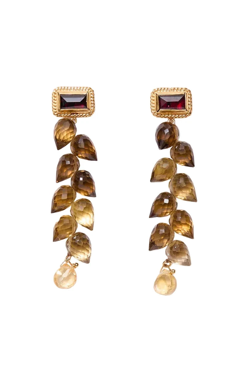 Angie Earring Whiskey Quartz Earrings Chan Luu 