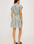 Evaline Dress Marsala Stripe