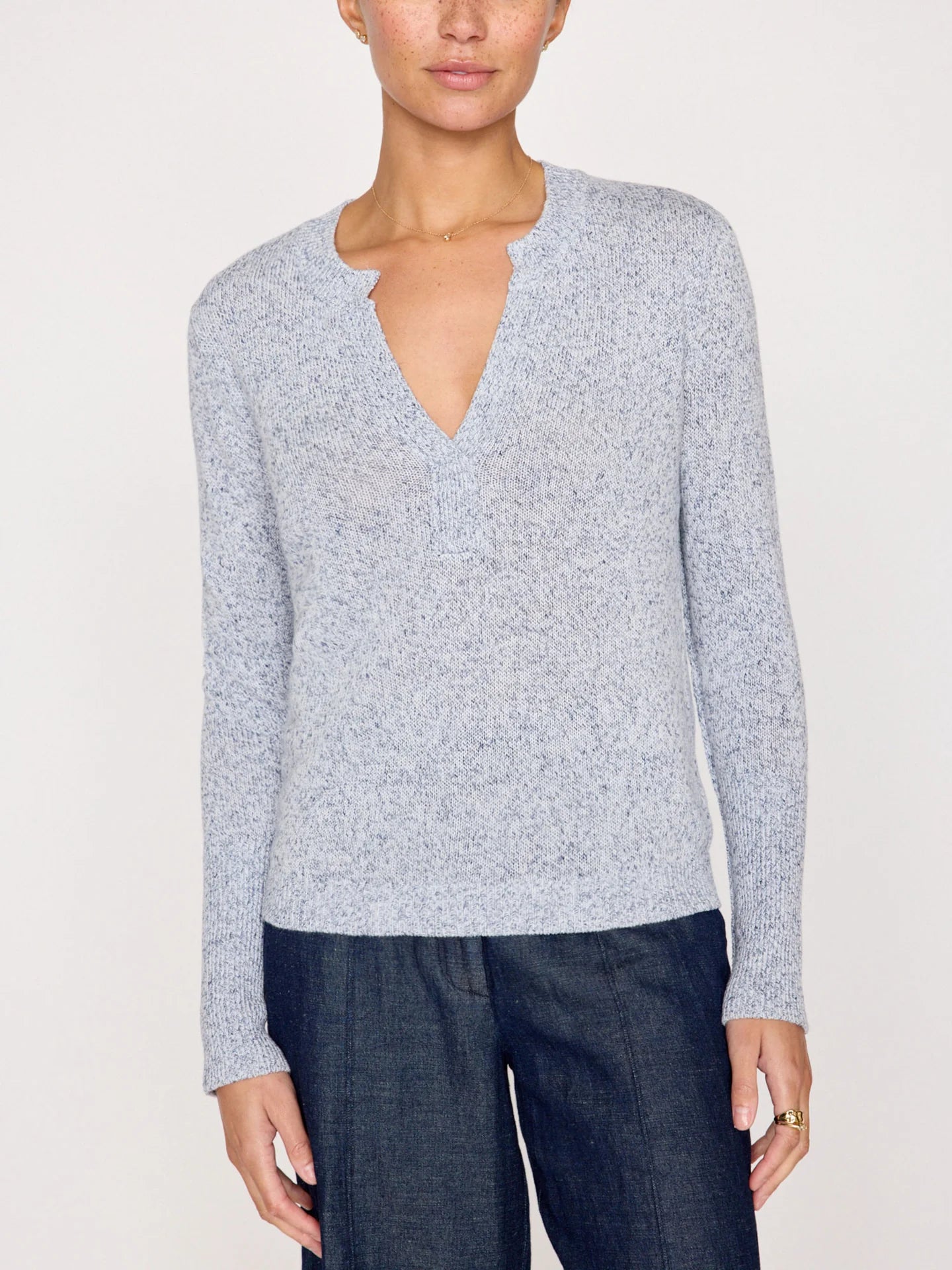 Edie Henley Skye Blue Tops - Blouses Brochu Walker 