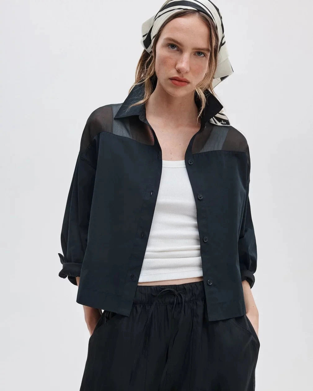 Elly Shirt Black Tops - Blouses rag & bone 