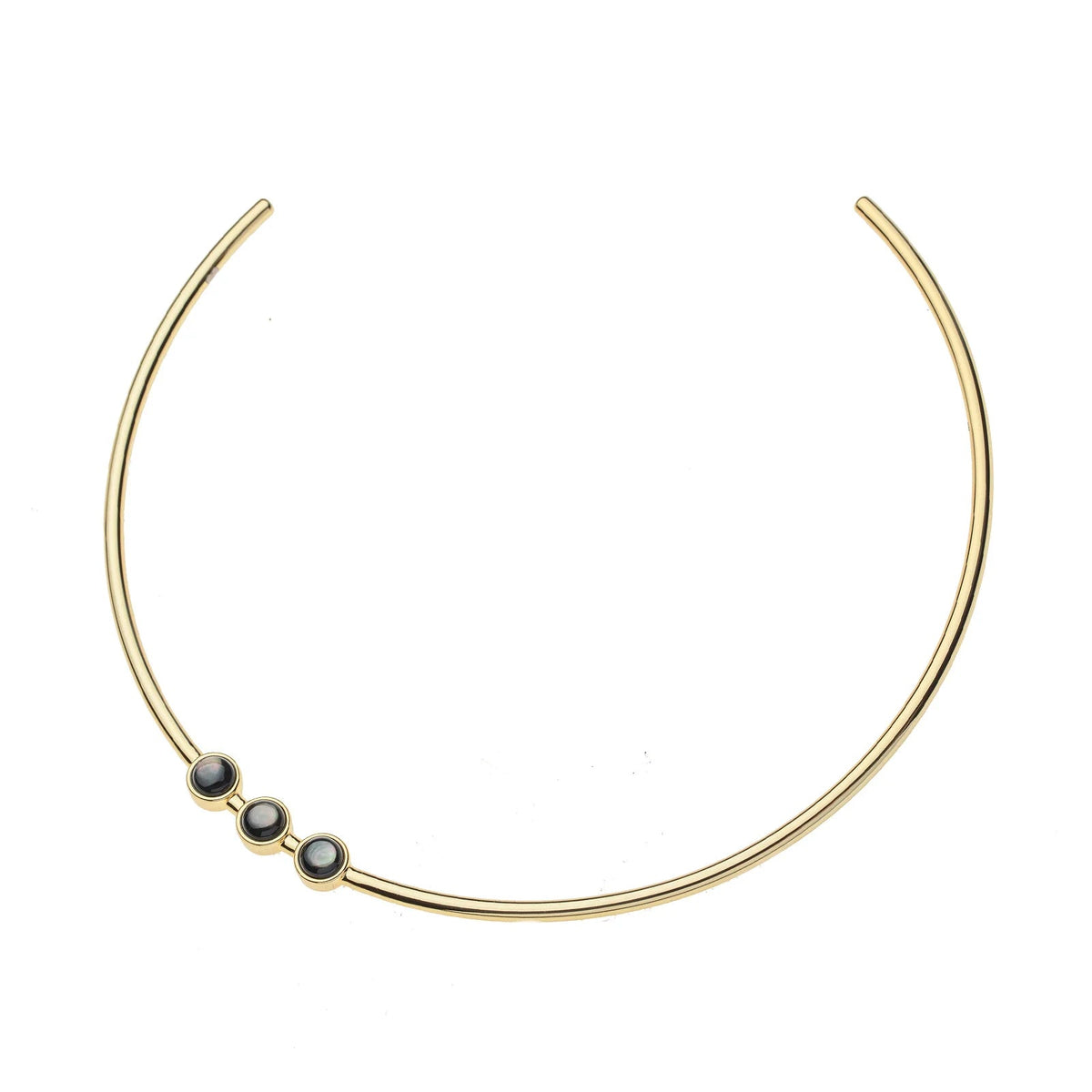 Embellished Neck Cuff Black Mother of Pearl Necklaces Jane Win 