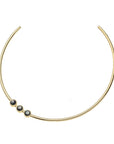 Embellished Neck Cuff Black Mother of Pearl Necklaces Jane Win 