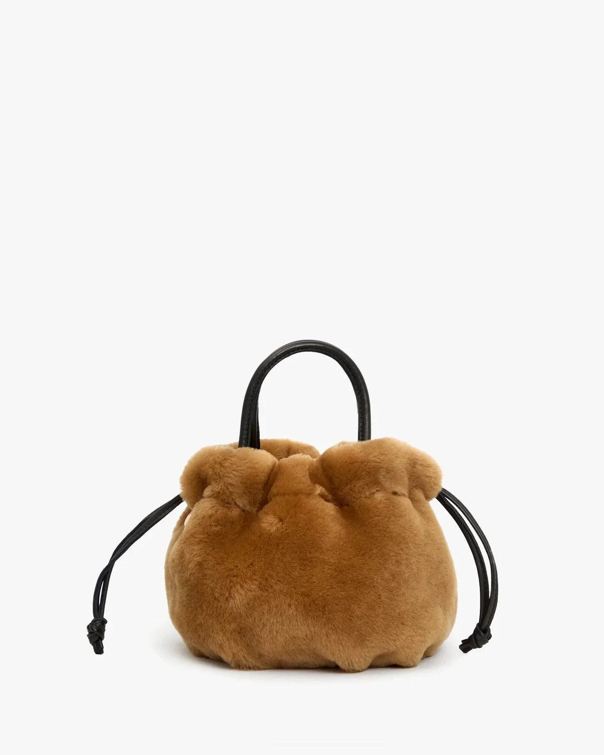 Emma Top Handle Shearling Teddy Clutch Clare V. 