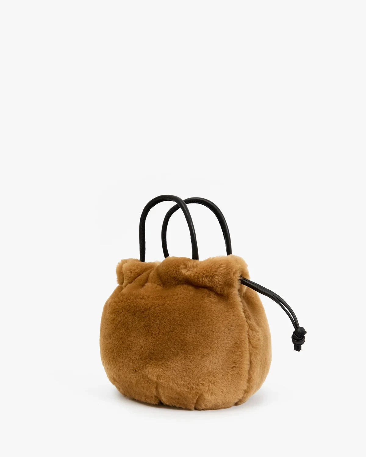 Emma Top Handle Shearling Teddy Clutch Clare V. 