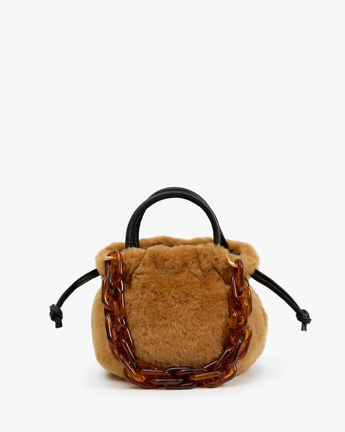 Emma Top Handle Shearling Teddy Clutch Clare V. 