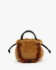 Emma Top Handle Shearling Teddy Clutch Clare V. 