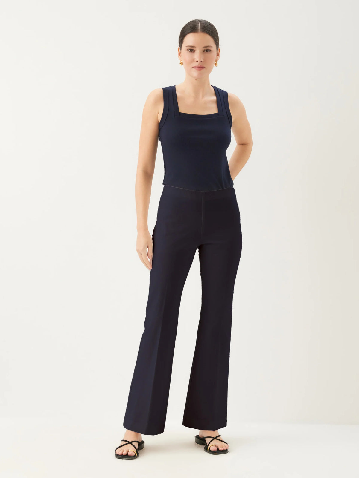 City Bootcut Pants Navy