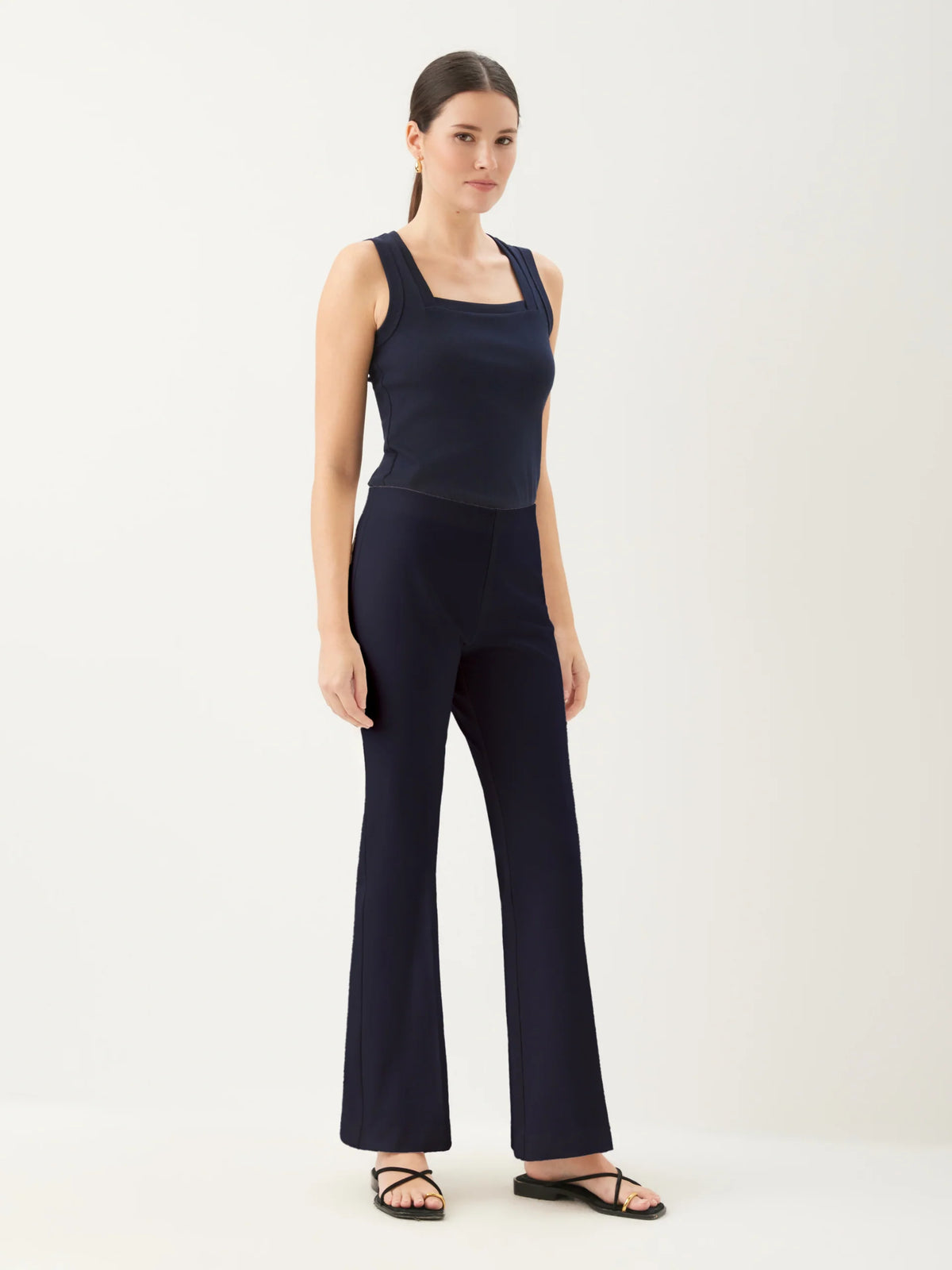 City Bootcut Pants Navy