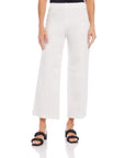 Wide Leg Cropped Pants Off White