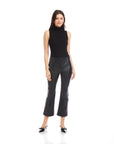 Sigourney Leather Pintuck Pants Black Pants - Trousers Fifteen Twenty 