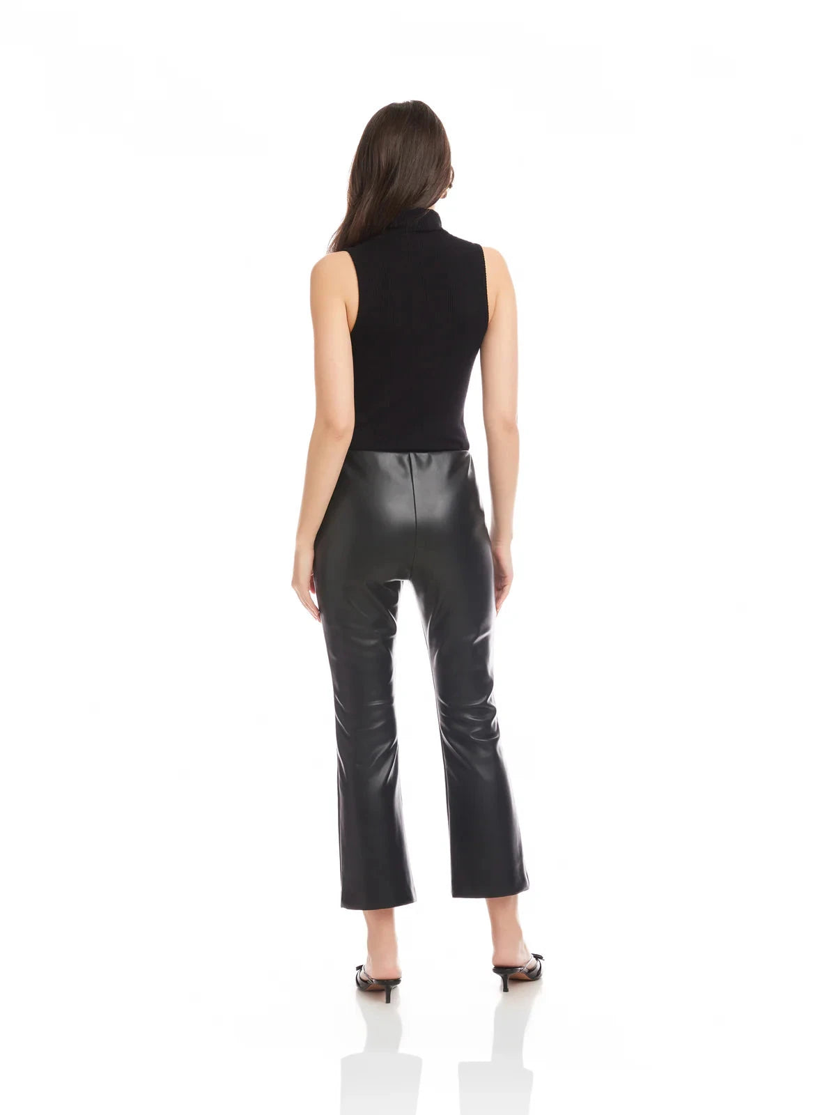 Sigourney Leather Pintuck Pants Black Pants - Trousers Fifteen Twenty 