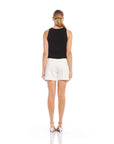 Side Shirred Tank Black Tops - Tanks Fifteen Twenty 