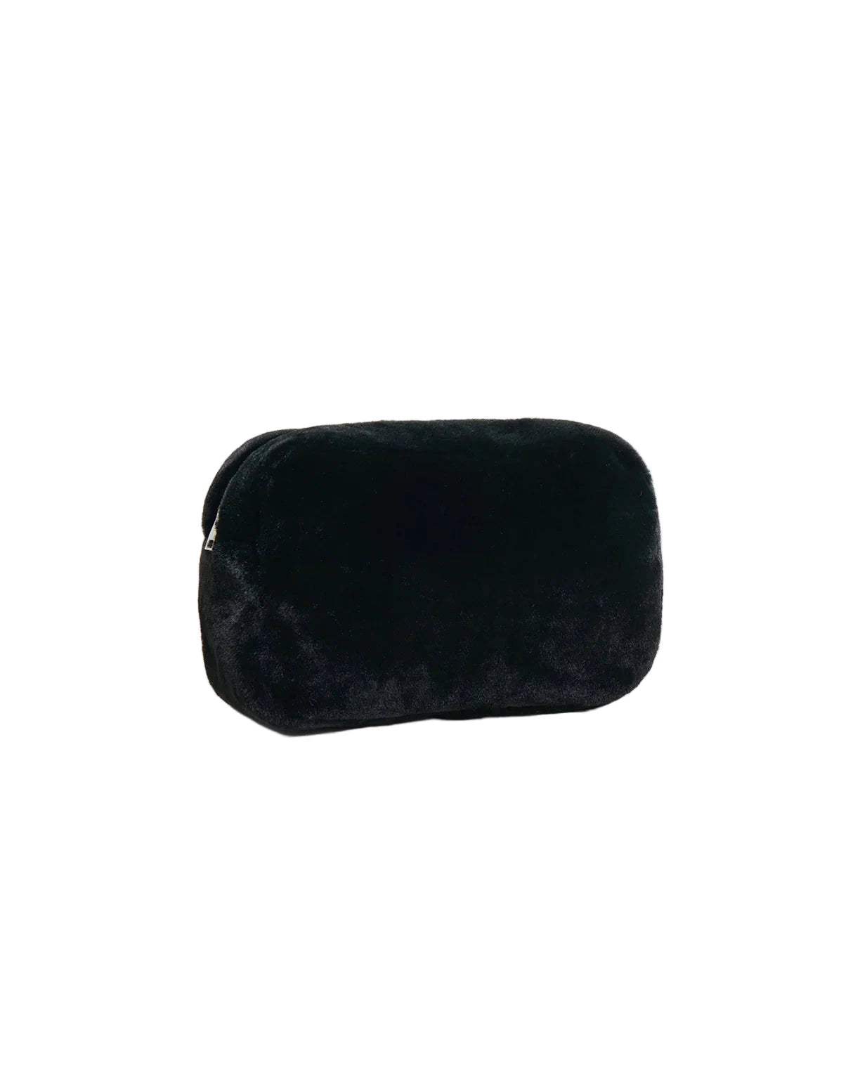 Black rectangular pouch on a white background