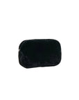 Black rectangular pouch on a white background
