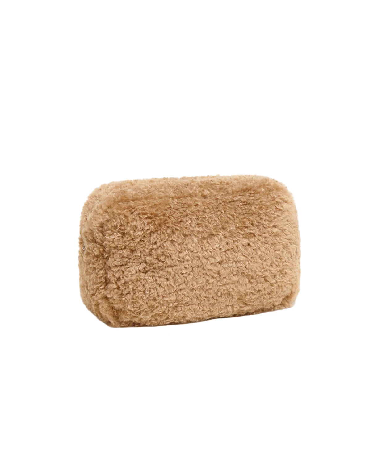 Rectangular beige cushion on a white background