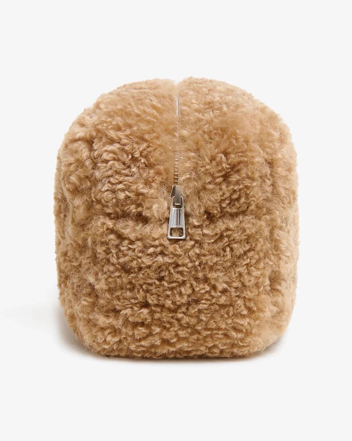 Jumbo Noor Pochette Camel Shearling Clutch Apparis 