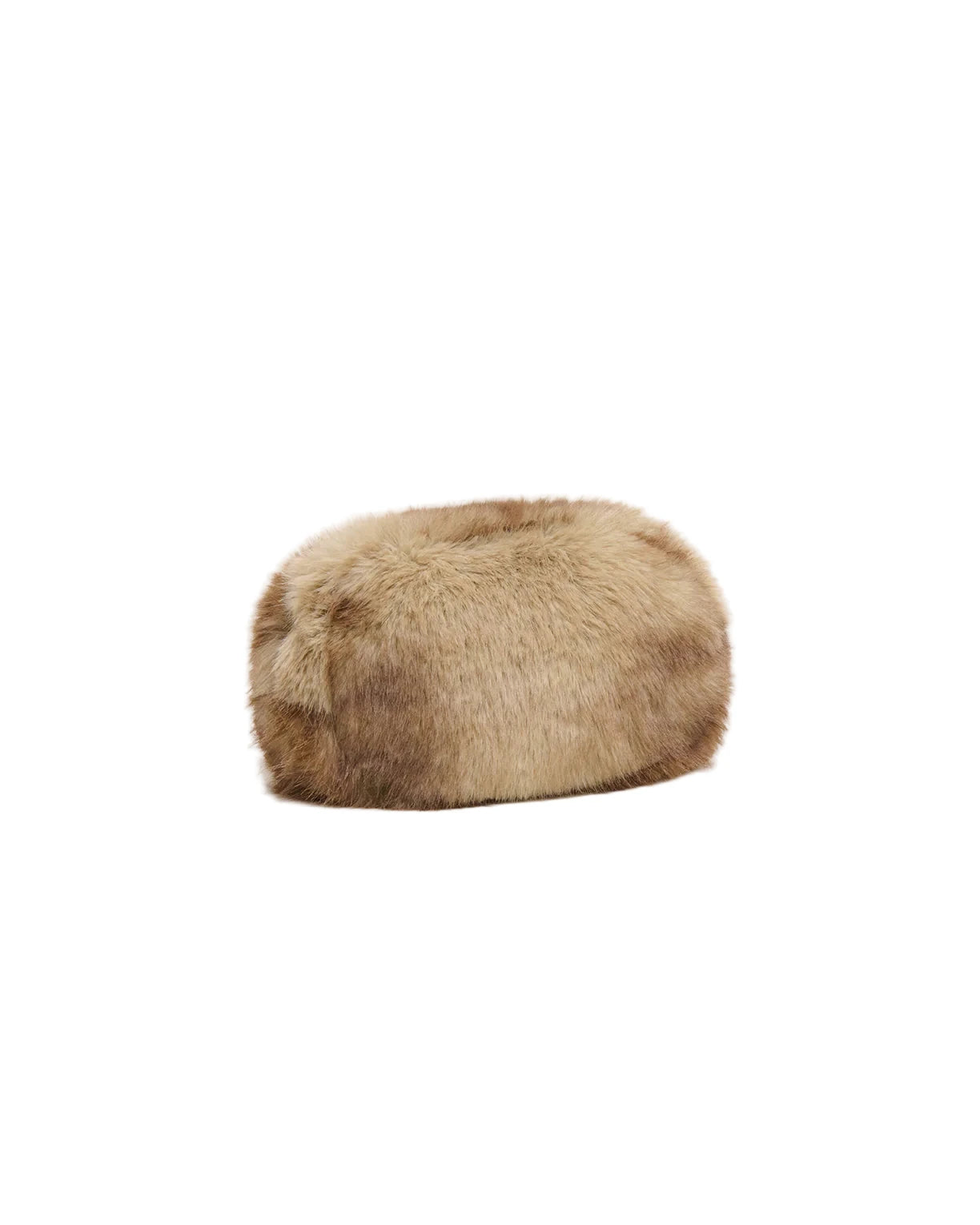 Fur bean bag on a white background