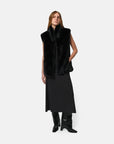 Laila Sable Vest Noir Outerwear - Vest Apparis 