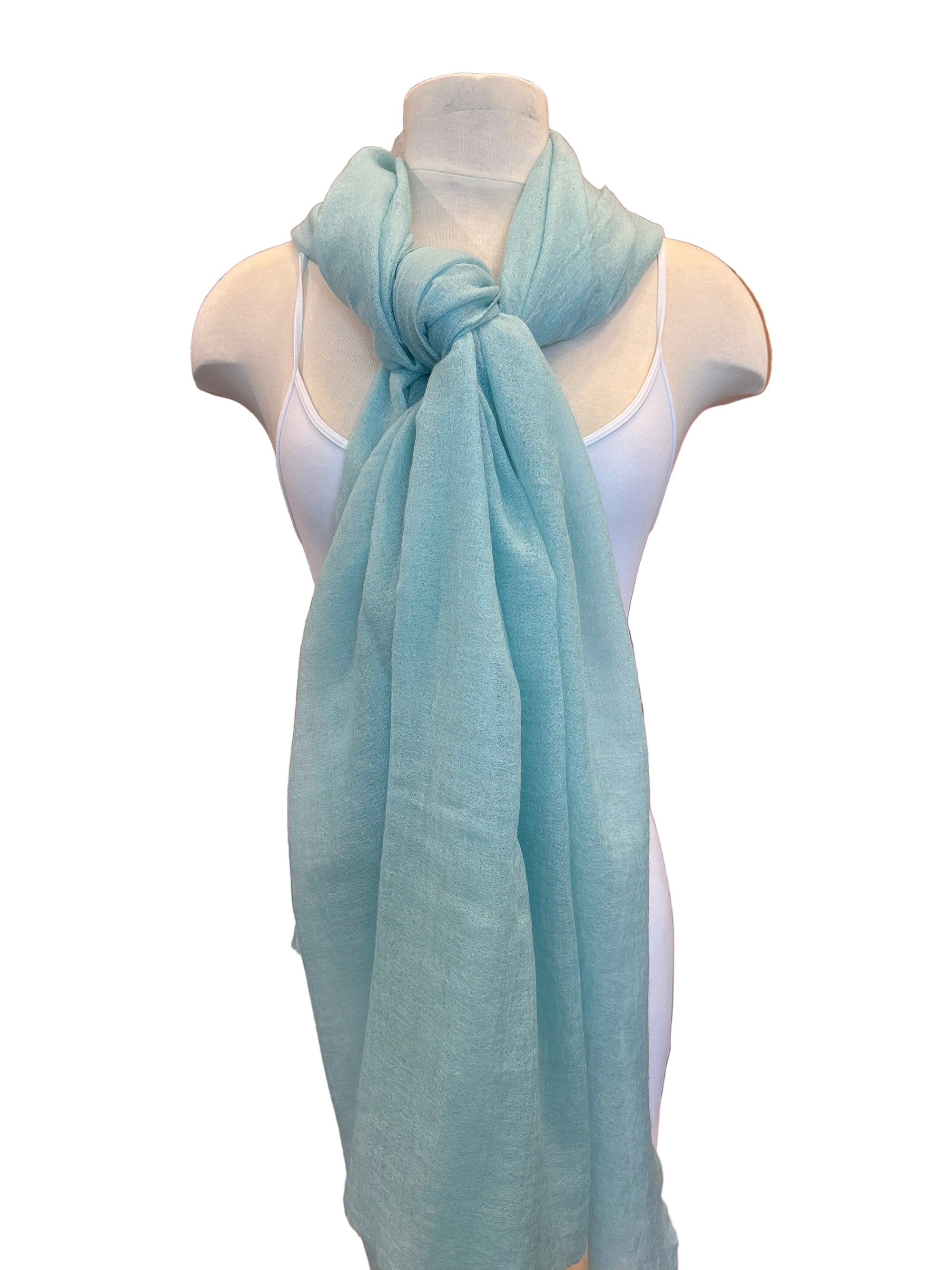 Solid Sheer Felted 40/80" Shawl Mint Julip Scarves KAS 
