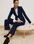 Berlin Cropped Straight Leg Pant Deep Navy Pants - Trousers Smythe 