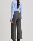 Button Front Culotte Pebble Grey Pants - Trousers Smythe 