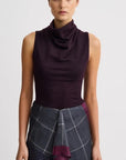 Cowl Neck Knit Shell Currant Tops - Blouses Smythe 