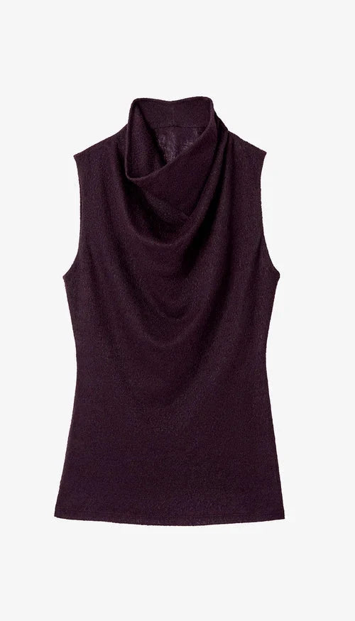 Cowl Neck Knit Shell Currant Tops - Blouses Smythe 