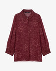 Peter Pan Collar Blouse Garnet Floral Tops - Blouses Smythe 