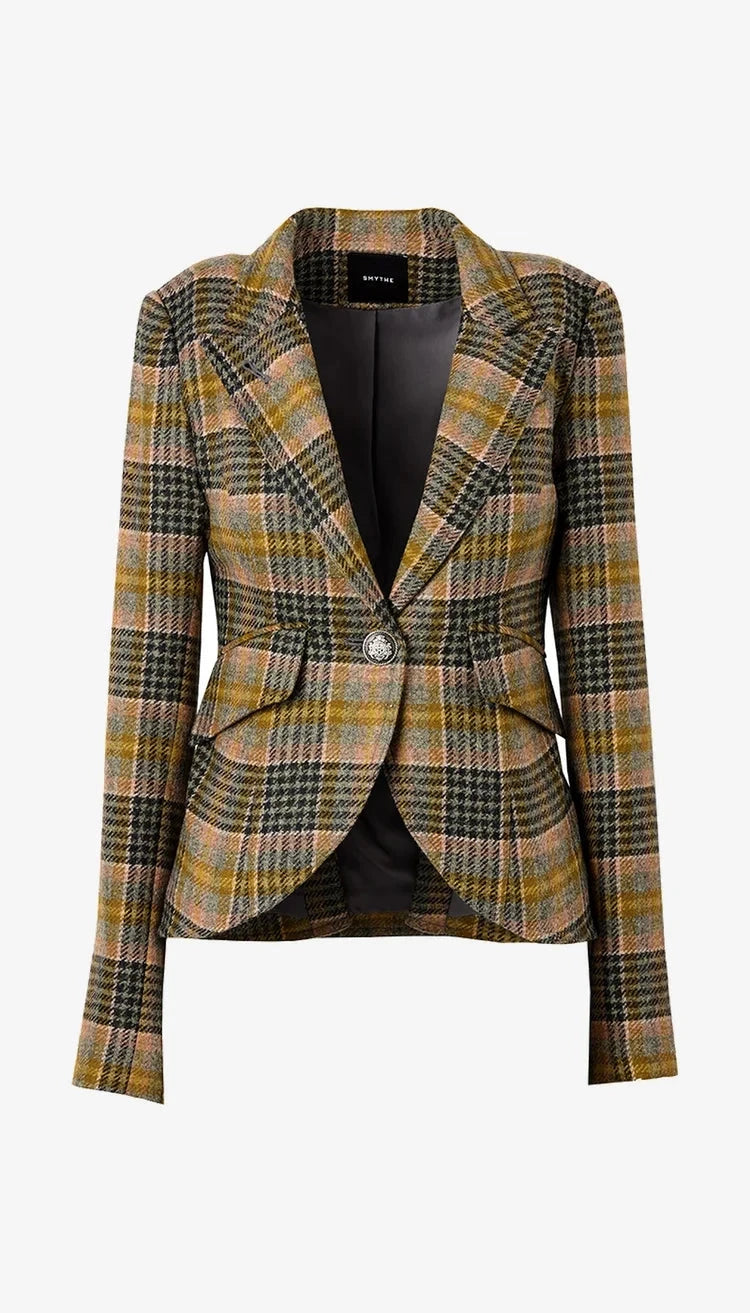 One Button Blazer Rose Multi Jackets - Blazers Smythe 