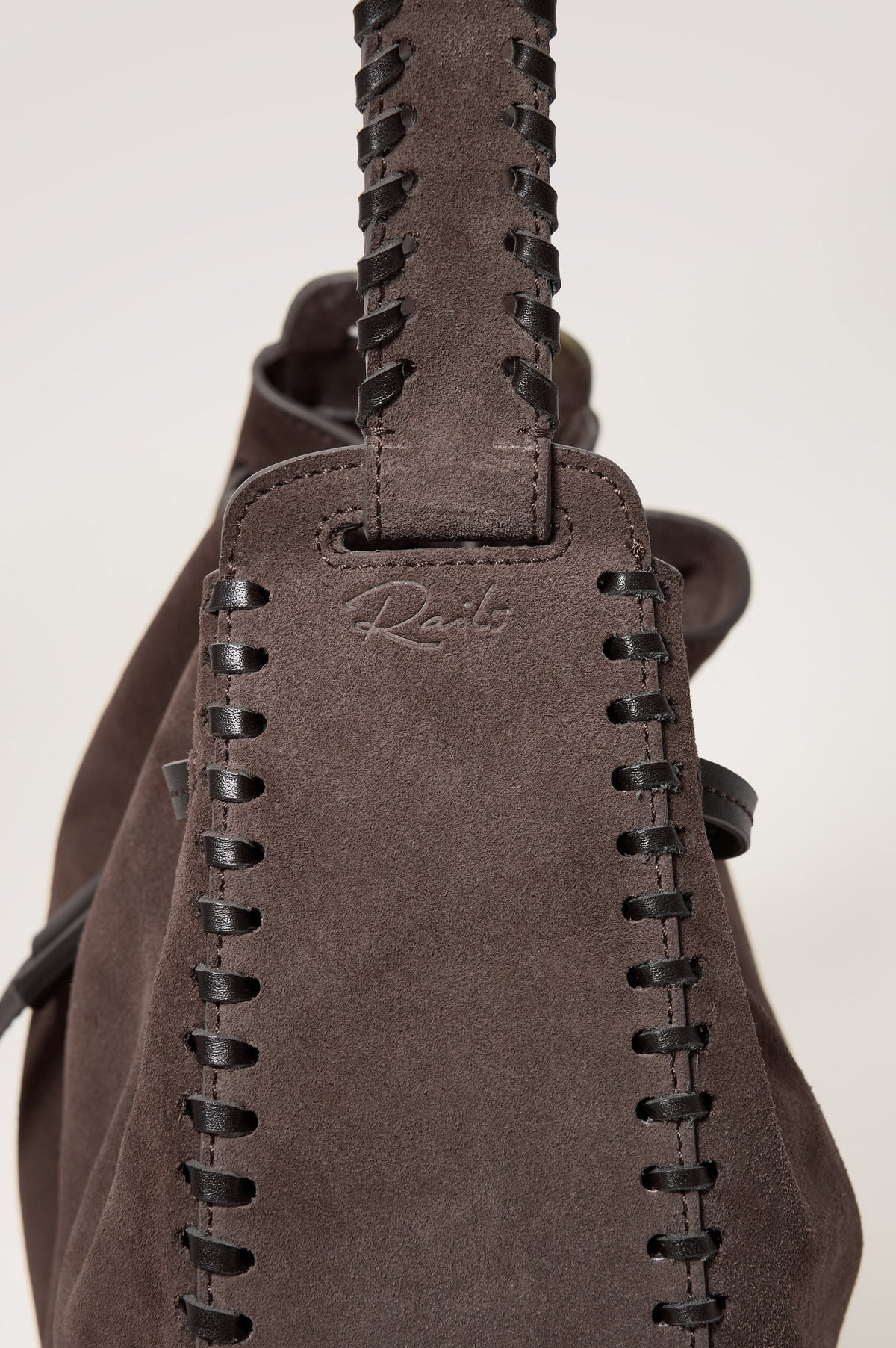Firenze Bucket Bag Dark Brown Suede Hobo &amp; Shoulder Rails 