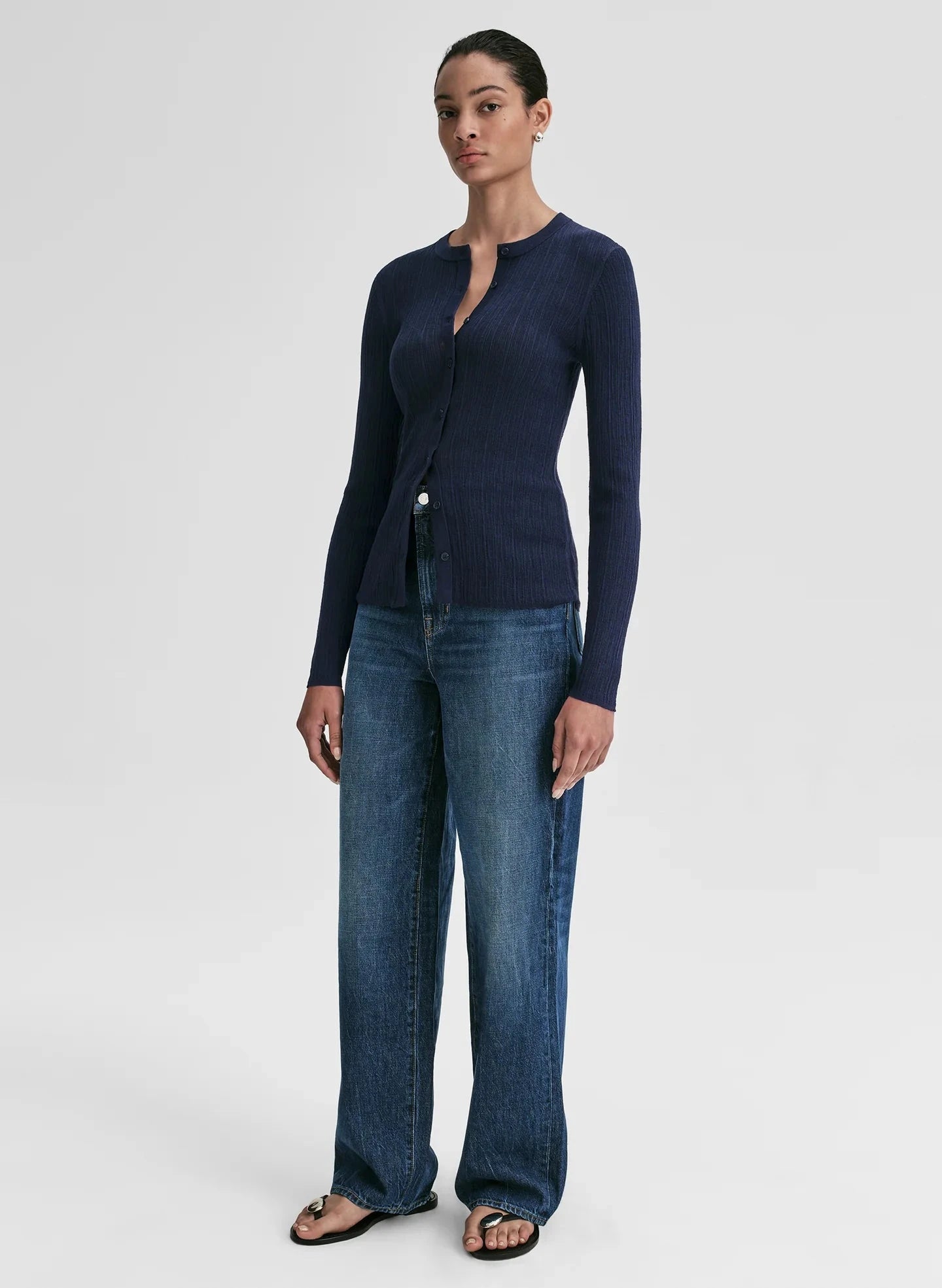 Fisher Cardigan Navy Sweater - Cardigans A.L.C 