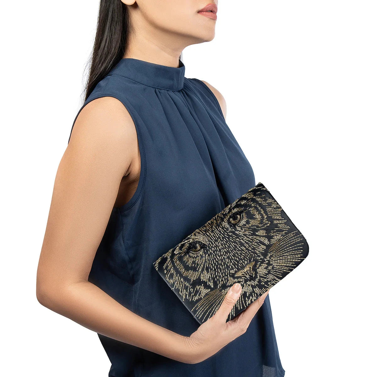 Adonis Clutch Gold Clutch Deepa Gurnani 