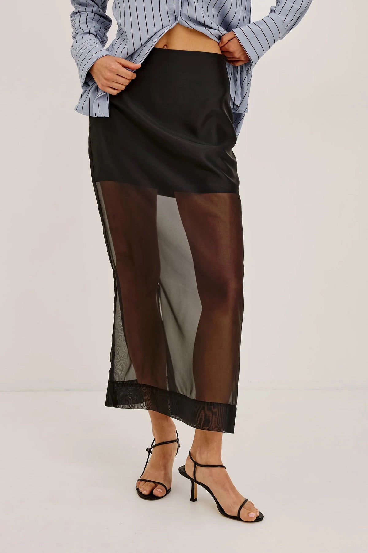 Floran Skirt Black Organza Skirts - Maxi Rails 