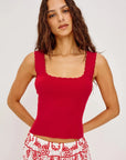 Flore Tank Tomato Tops - Tanks Rails 