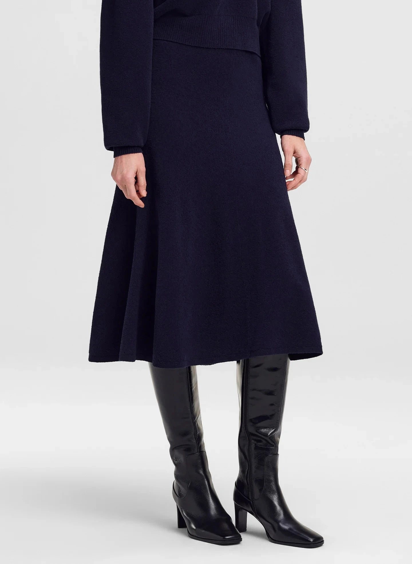 Flo Boucle Midi Skirt Navy Skirts - Midi A.L.C 