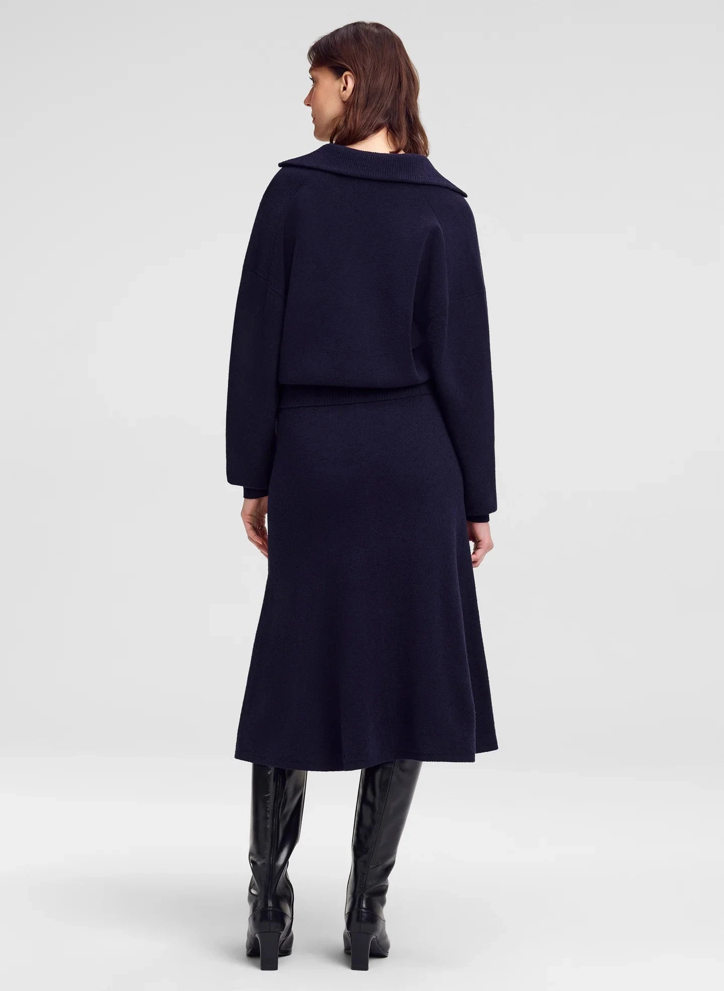 Flo Boucle Midi Skirt Navy Skirts - Midi A.L.C 