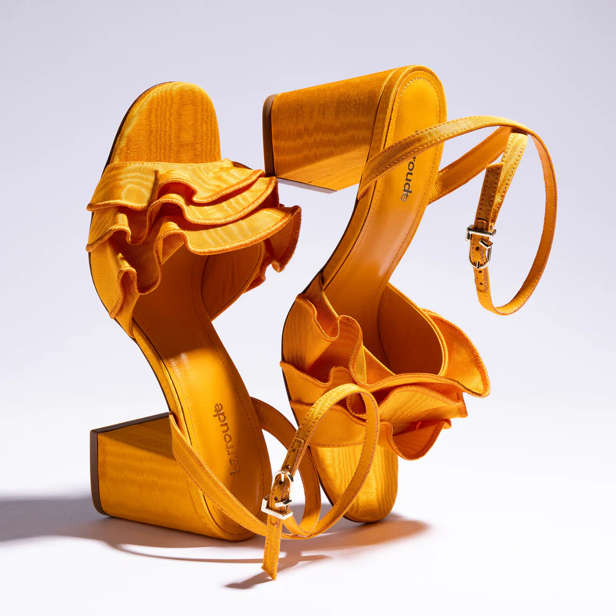 Selena Ruffle Sandal Mango Sandals - Heeled Sandals Larroude 