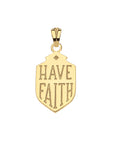 Faith Shield Pendant 16-18" Classic Rolo Necklaces Jane Win 