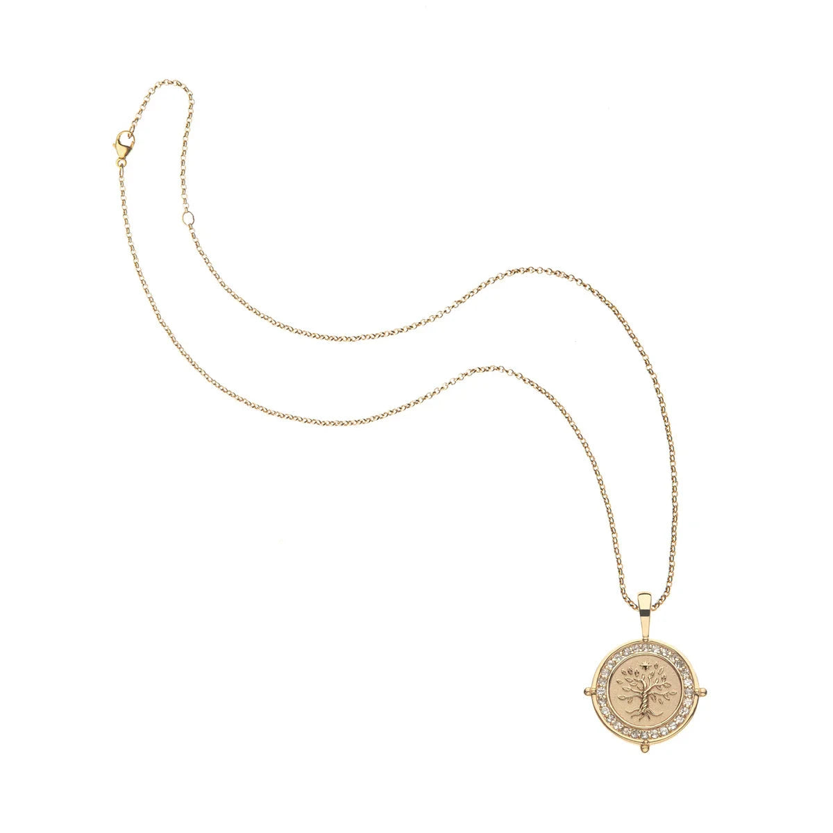 Faith Petite Embellished Coin 16-18" Classic Rolo Necklaces Jane Win 