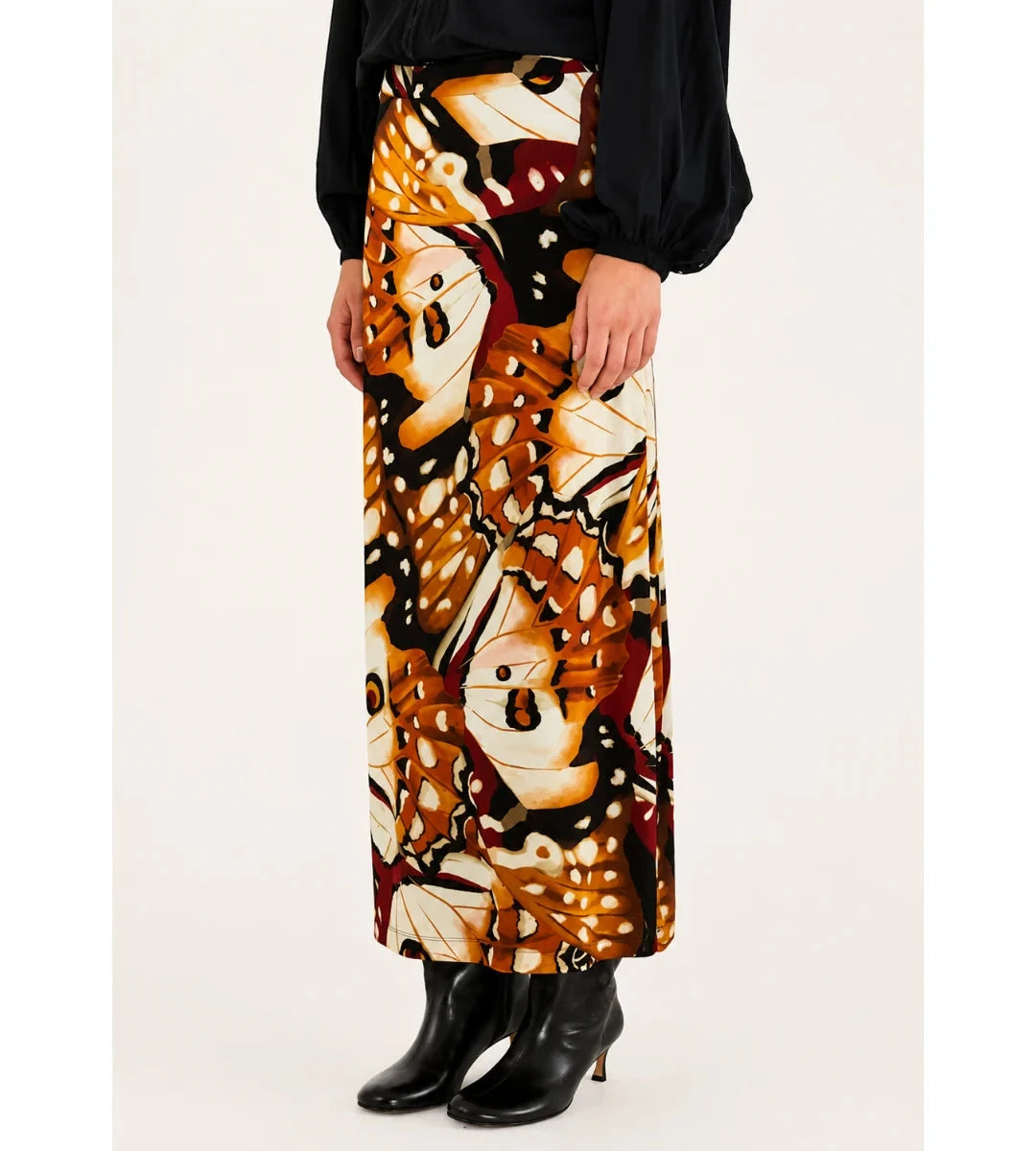 Borbofly Jersey Midi Skirt Multicolor Skirts - Midi Farm Rio 