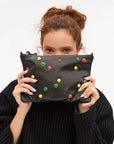 Flat Clutch Paraffine Bonbon Studs Black Clutch Clare V. 