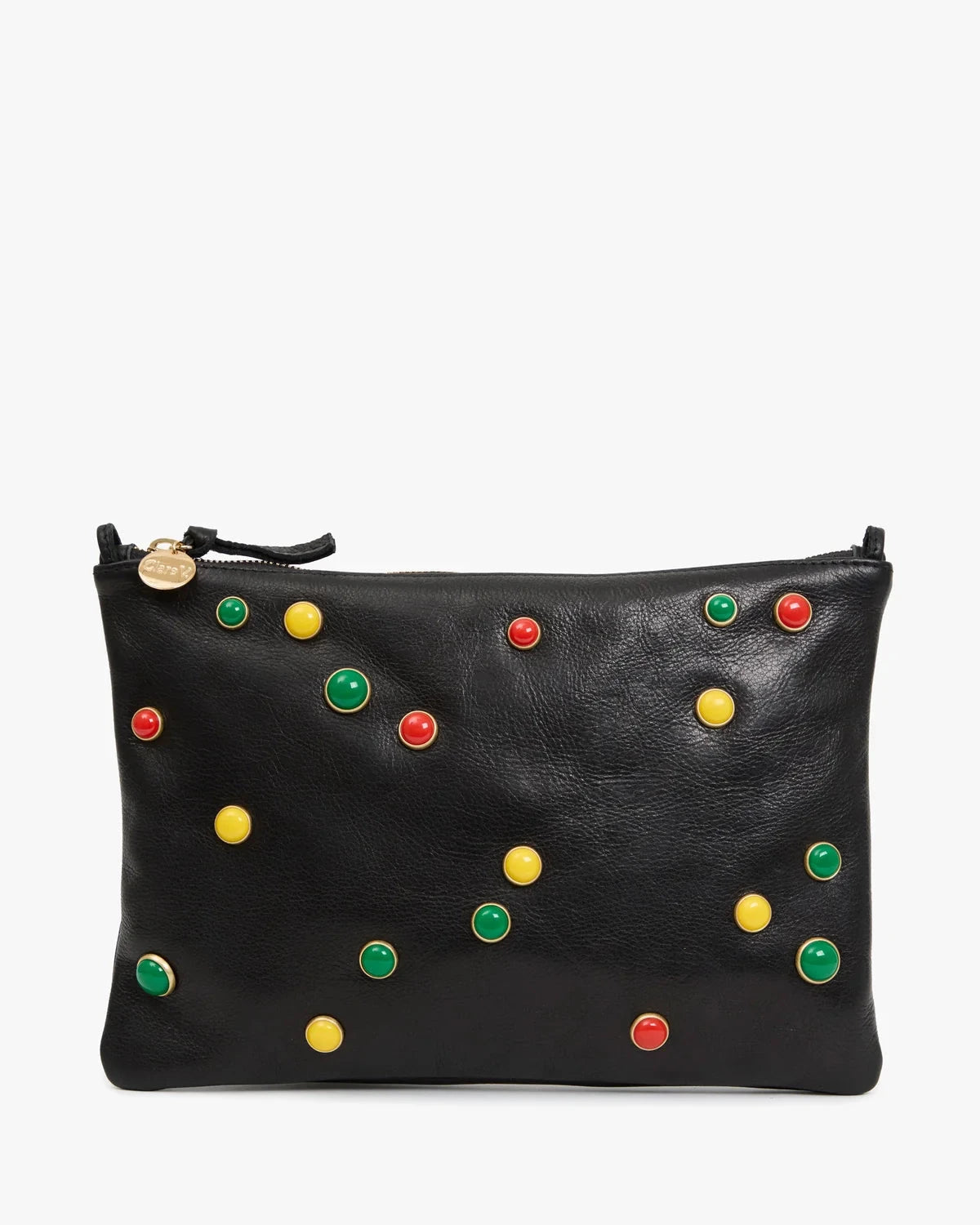 Flat Clutch Paraffine Bonbon Studs Black Clutch Clare V. 