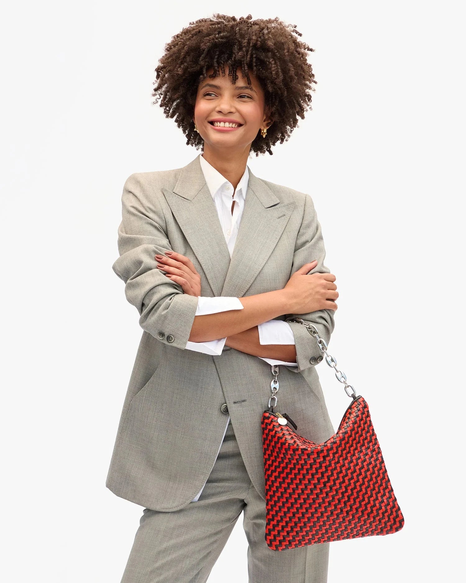 Shortie Strap Mariner Chain Silver Straps Clare V. 