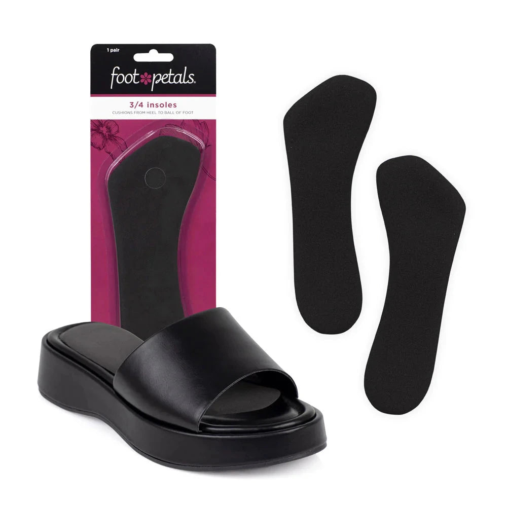 3/4 Insert Cushions Black Socks Foot Petals 