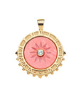 Forever La Vie En Soleil Carved Coral Stone Pendant 16-18" Classic Rolo Chain Necklaces Jane Win 