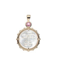 Forever Moon And Back Mother Of Pearl Face Pendant 16-18" Classic Rolo Necklaces Jane Win 